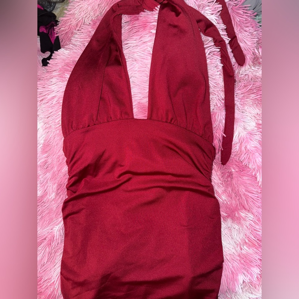 Red Halter Neck dress